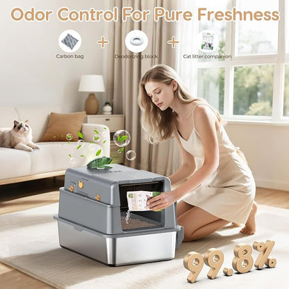 L7 Ultra-Stainless Steel Litter Box - Image 6