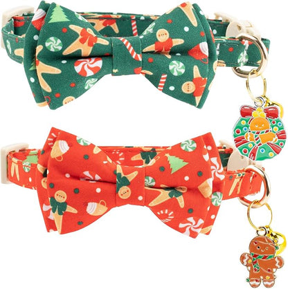 Faygarsle 2 Pack Christmas Cat Collar Set, by Faygarsle