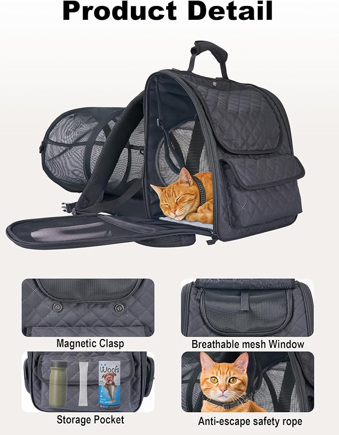 Dog Travel Backpack with Expandable Tunnel - Image 2