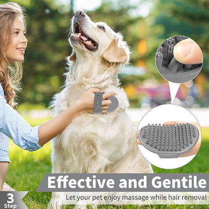 Comotech 6PCS Dog Bath Brush & Dog Toothbrush | Adjustable Handle Shampoo Brush - Image 4