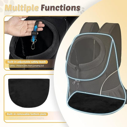 WOYYHO Pet Dog Carrier Backpack Small Dog Front Backpack Ventilated Dog Carrier - Image 2