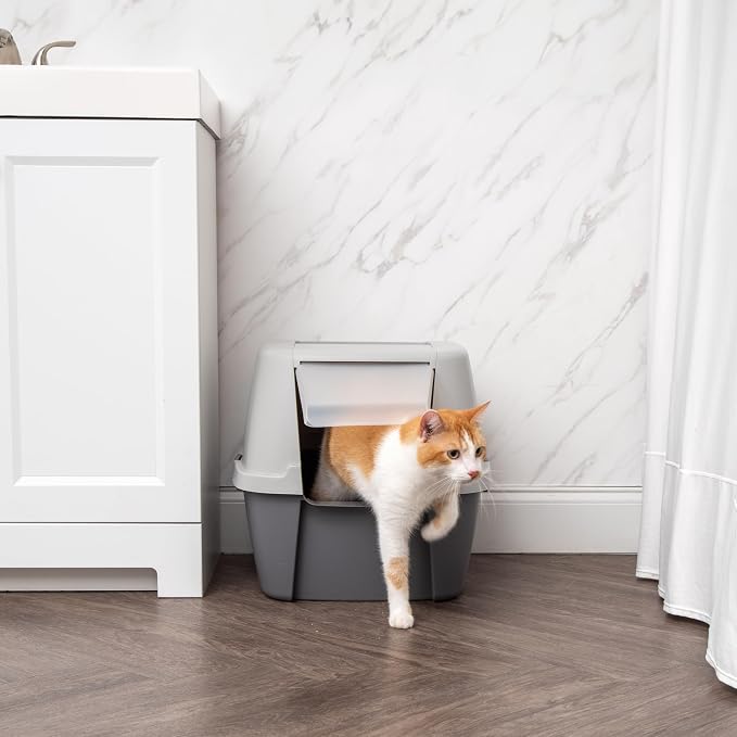 IRIS USA Cat Litter Box, Large Litter Box Enclosure - Image 8