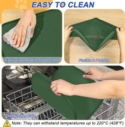 Silicone Pet Feeding Mat with Raised Edge - Image 6