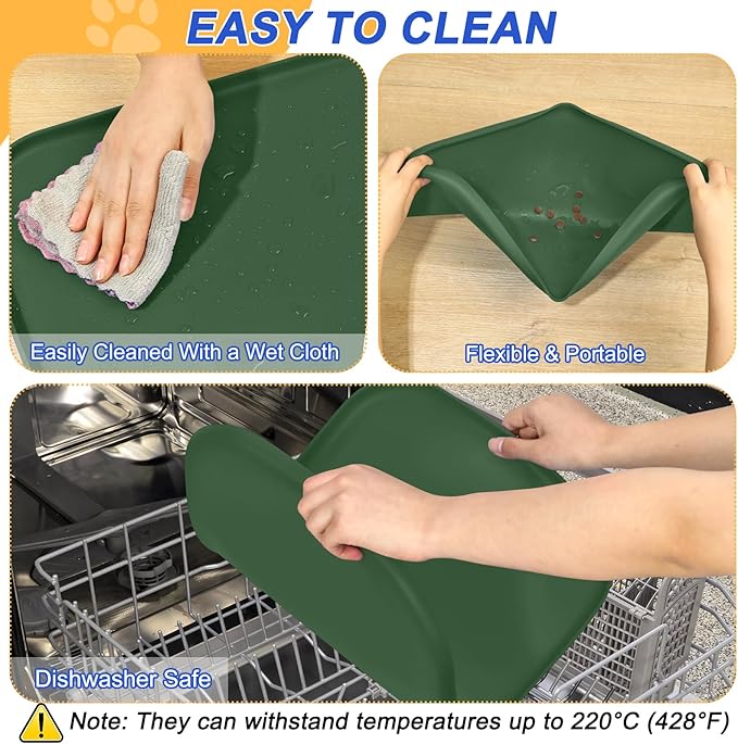 Silicone Pet Feeding Mat with Raised Edge - Image 6