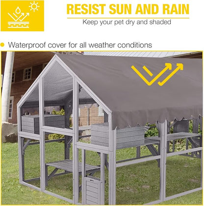 Aivituvin Extra Large Catio Outdoor Cat Enclosure Window Design - Image 2