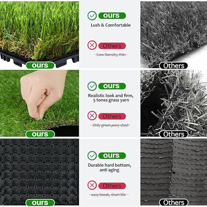 XLX TURF Interlocking Fake Grass Tiles Pad - Image 4