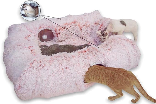 XxingSheep 4 Cave Shuttled XL Cat Tunnel Bed by XxingSheep