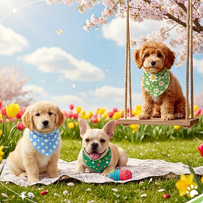 Weewooday 50 Pcs Spring Dog Bandanas Bulk - Image 6