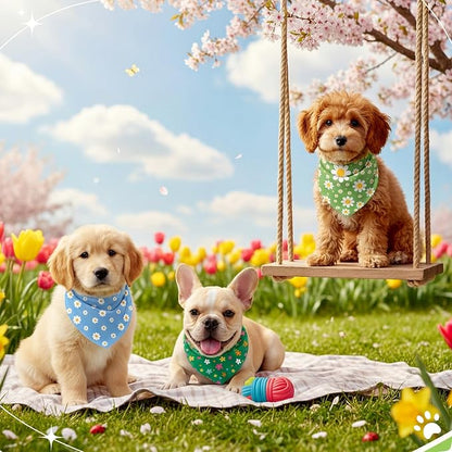 Weewooday 50 Pcs Spring Dog Bandanas Bulk - Image 6