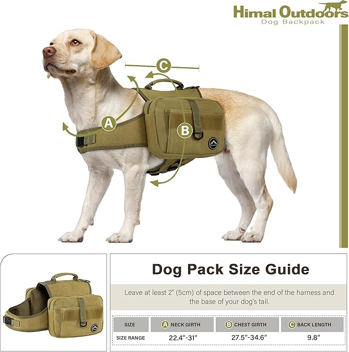 Himal Outdoors Dog Backpack & Saddle Bag, Tactical Hiking Backpack - Image 3