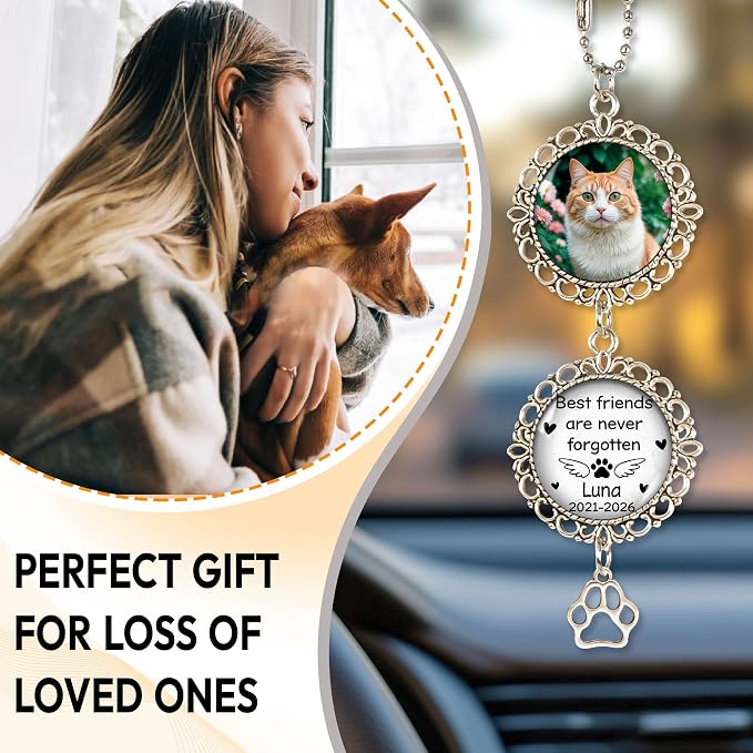 Hyturtle Personalized Pet Memorial Car Hanging Ornament - Image 3