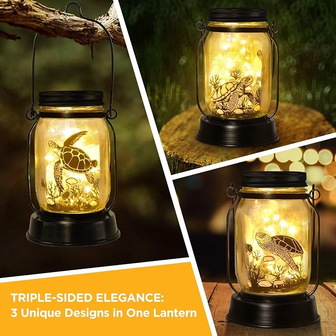 kyoryuger Sea Turtle Gifts for Women/Men Turtle Lovers Solar Lantern Mom - Image 3