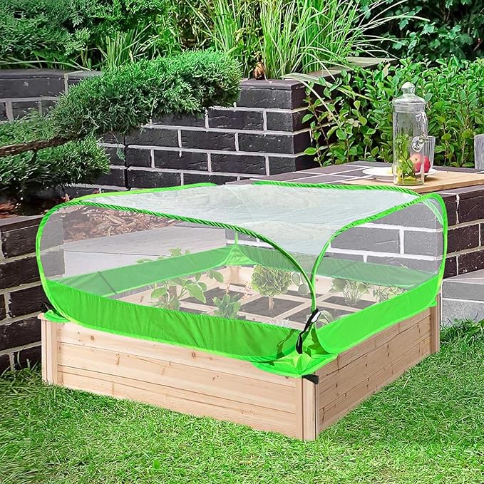Pop Up Garden Mesh Plant Cover 2Pcs Outdoor Plant Protector Mesh Plant - Image 6