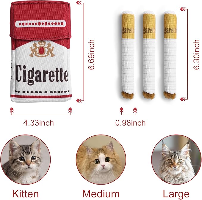 Nocciola 3 Pack Catnip Toys for Cats, Funny Cat Toys Filled - Image 3