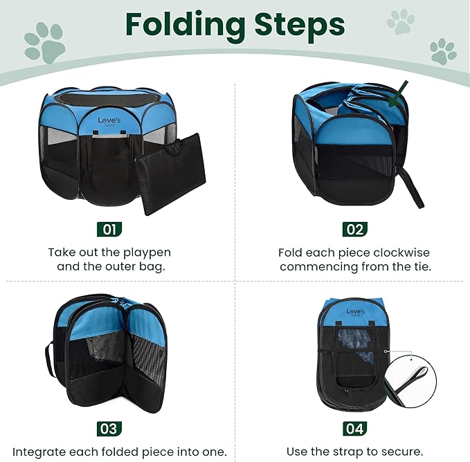 Love's cabin Pet Puppy Dog Playpen, Small Dog Tent Crates Cage Indoor/Outdoor - Image 8