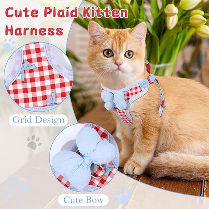 Cat Vest Harness and Leash Set for Walking Escape Proof, Adjustable Kitten - Image 3
