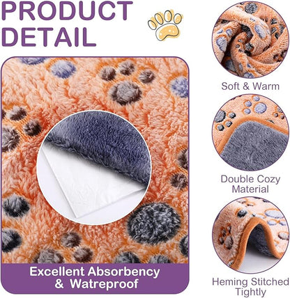 Hestya 4pcs Waterproof Dog Puppy Pads Soft Cat Blanket Dog Sleeping Mat - Image 3
