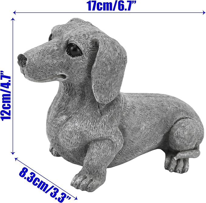 Dachshund Statue 6.7'' x 4.7'' Garden Decor - Image 2