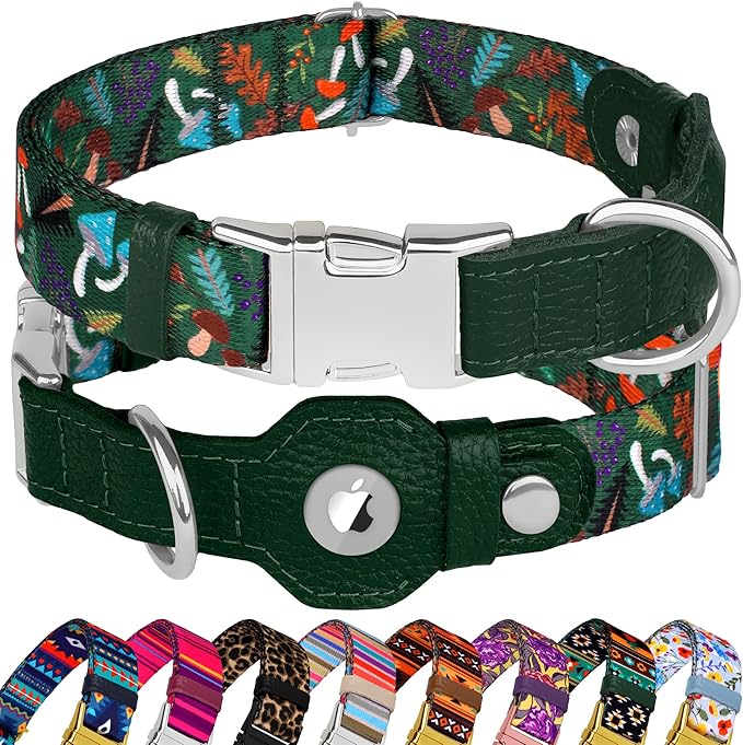 AirTag Dog Collar for Small Medium Large Breed by BUDKAS