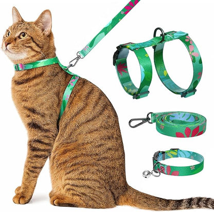 Cat Harness and Leash Set with Matching Collar – Escape Proof Harness by Unknown