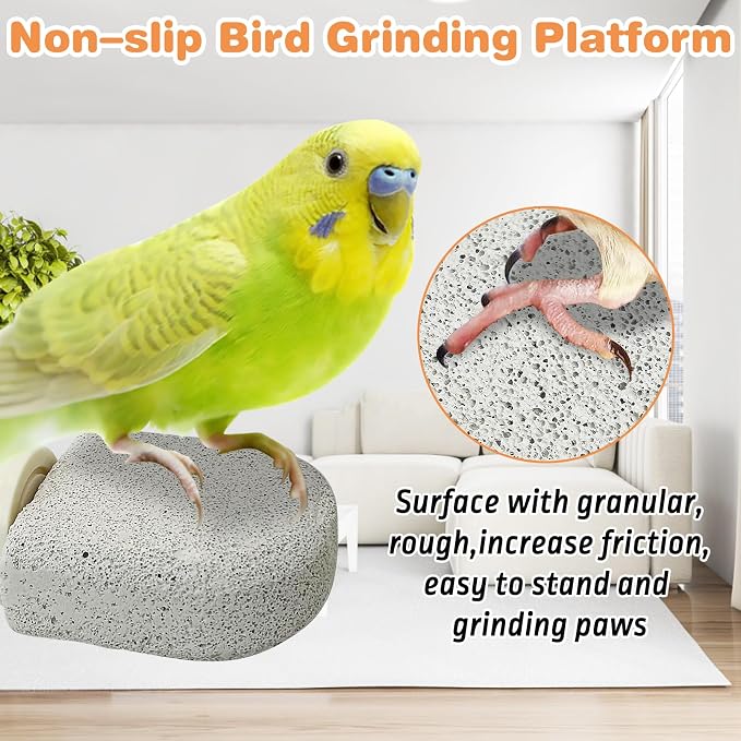 PINVNBY 8 PCS Bird Perch Bird Beak Grinding Stone Calcium Mineral Parrot Perch - Image 4