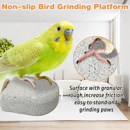 PINVNBY 8 PCS Bird Perch Bird Beak Grinding Stone Calcium Mineral Parrot Perch - Image 4
