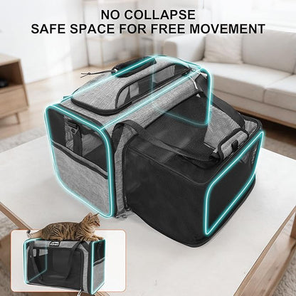 Top and Side Expandable Pet Carriers, in-Cabin Travel Carrier - Image 6