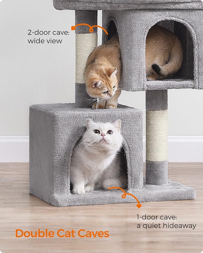 Feandrea Cat Tree, 29.1-Inch Cat Tower, Plush Condo - Image 9