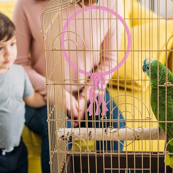 Bird Swing, 20 CM Diameter Hanging Parrot Swing - Image 5