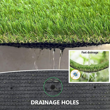 Artificial Grass Rug Outdoor Indoor 10FTX89FT Fake Grass Carpet Green Synthetic - Image 5