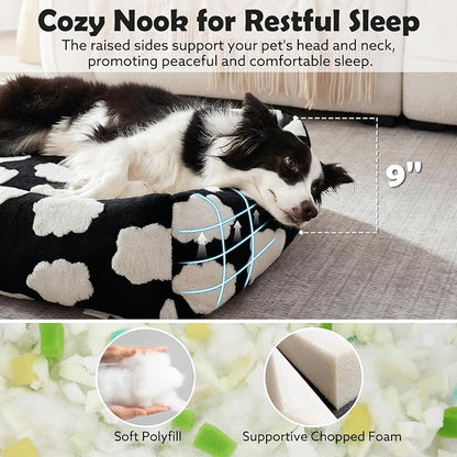 JOEJOY XL Dog Beds Large Sized Dog, Rectangle Washable Orthopedic Pet Bed - Image 2