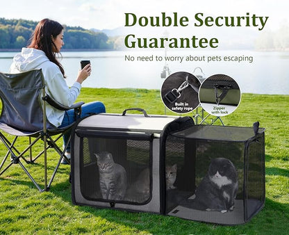Pecute Dog Car Carrier Stable and Light Weight, Expandable Extra Space Dog - Image 5