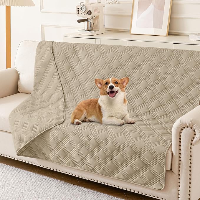 hyha Waterproof Dog Blanket, Reversible Pet Bed Blanket, Soft Sofa Couch Cover by hyha