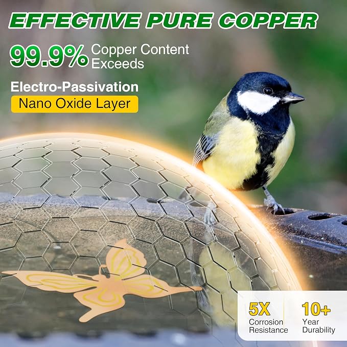 Saillong 1 Pack Bird Bath Copper Disk, Reinforced 99.99% Pure Copper Bird Bath - Image 6
