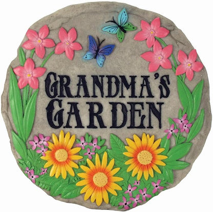 Spoontiques - Garden Décor - Grandma’s Garden Stepping Stone - Decorative Stone by Spoontiques
