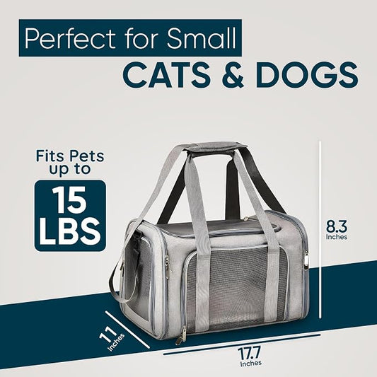 Pet Travel Carrier Bag – Airline Approved Soft-Sided Dog & Cat Carrier - Image 2