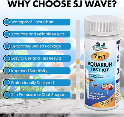 7 in 1 - Aquarium Test Strips | 100 Fast & Accurate Strips | Fish Tank - Image 5