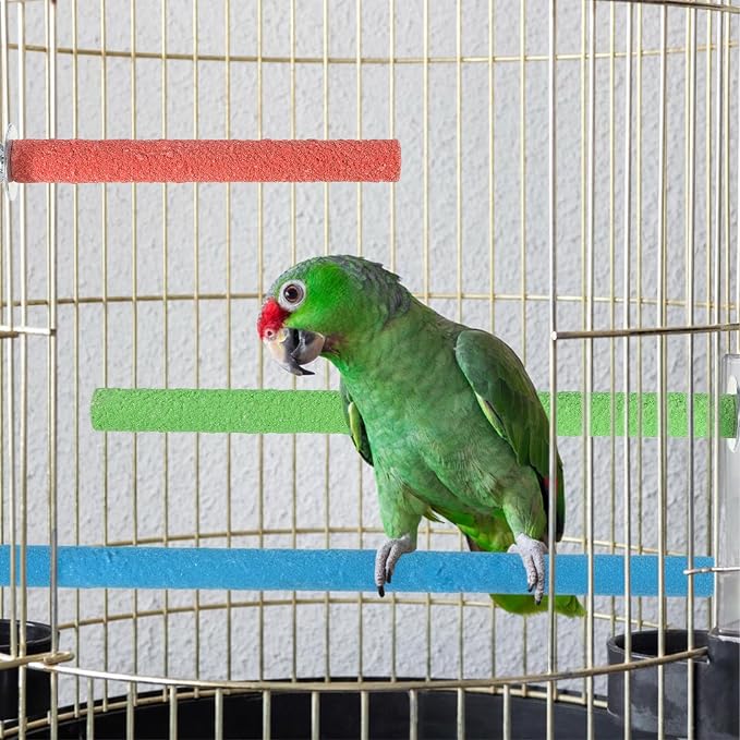 4 Pcs Bird Perch Stand Toy Parrot Perch Stand, Wood Bird Cage Perches Toy - Image 6