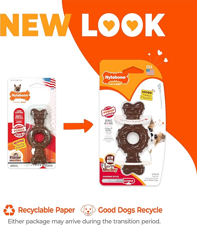 Nylabone Ring Bone Power Chew Toy - Image 2