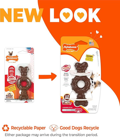 Nylabone Ring Bone Power Chew Toy - Image 2