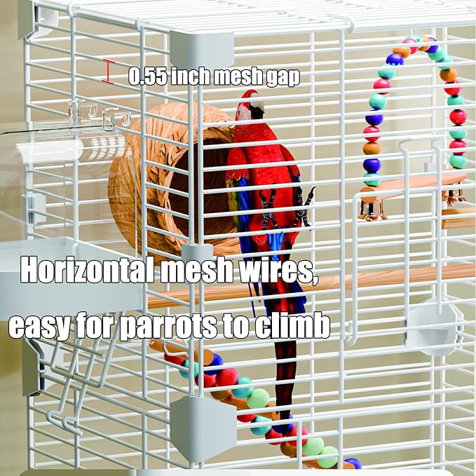 Basic Bird Cage, 24.8inch Parrot Cage, Bird Cage - Image 2