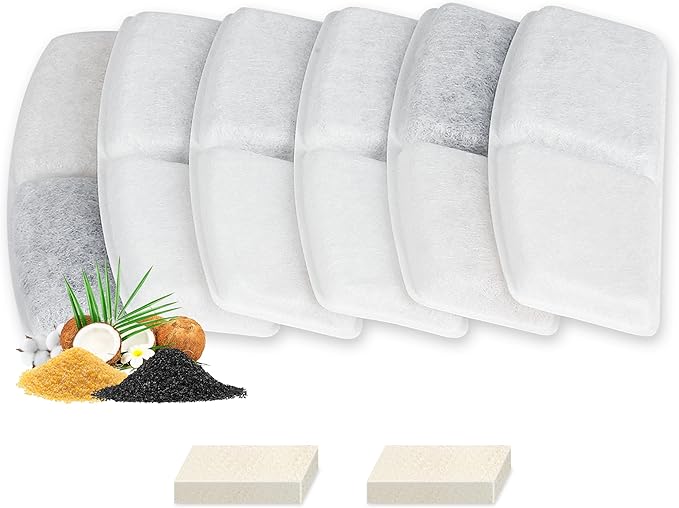 Cat Water Fountain Filters, 6 Pack Replacement Filters by Bolpetizo