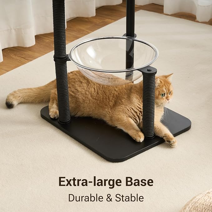Modern Cat Tree Tower for Indoor Cats up to 12lbs, Wood Cat Bed - Image 5