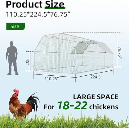 Large Metal Chicken Coop, Walk-in Chicken Run - Image 2