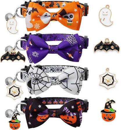 LLHK 4 Pack Halloween Cat Collar by LLHK