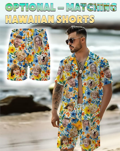 Custom Hawaiian Shirt with Face Photo Picture - Image 7