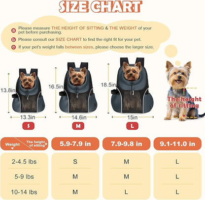 WOYYHO Pet Dog Carrier Backpack Small Dog Front Backpack Ventilated Mesh Dog - Image 4