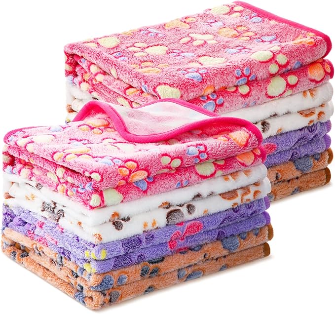 Tegeme 8 Pcs Fleece Dog Blankets by Tegeme