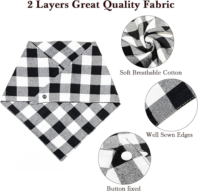 Christmas Plaid Dog Bandana - Image 4
