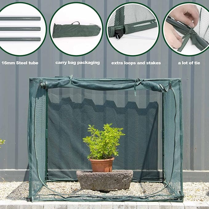 Square 4'x4' Netting Cover 3.3FT Tall Crop Cage Pest Guard Cover - Image 3